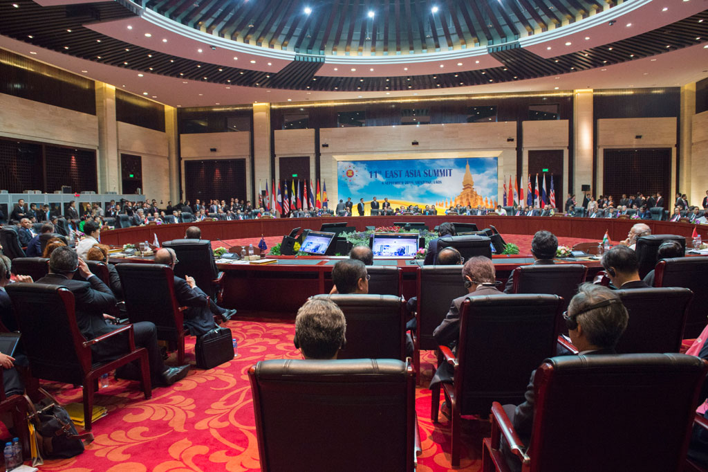 A wide view of the opening session of the 11th East Asia Summit taking place in Vientiane Lao People’s Democratic Republic. UN