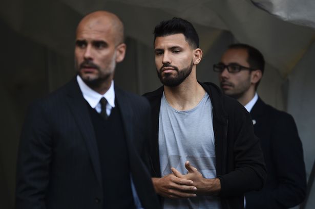 AFP
Suspended Aguero has missed Guardiola's side's last three games