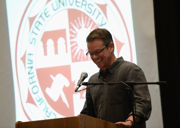 Actor Matt Damon at the California State University