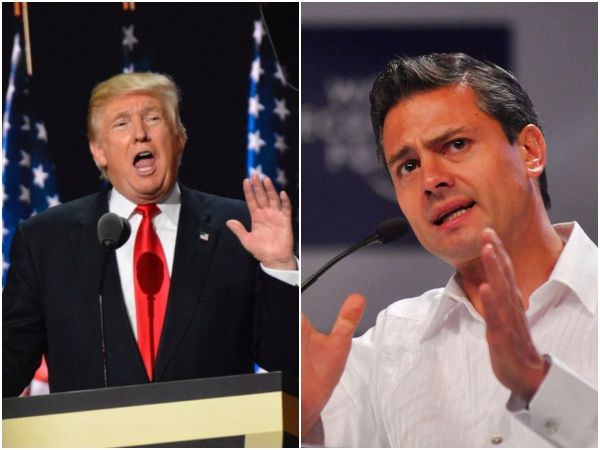 Donald Trump Mexican President Take Border Wall Payment Fight To Twitter