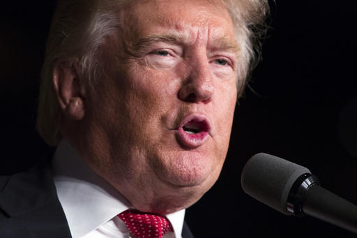 Republican presidential candidate Donald Trump speaks during a campaign rally at Germain Arena Monday Sept. 19 2016 in Ft. Myers Fla