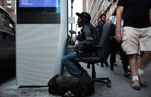 Homeless New Yorkers Use WiFi Kiosks To Stay Connected