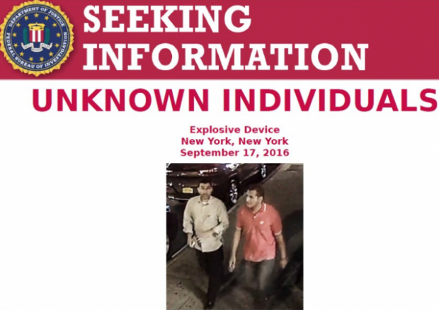 FBI Issues %22Seeking Information%22 Notice For 2 Men in Connection With NYC Bombing