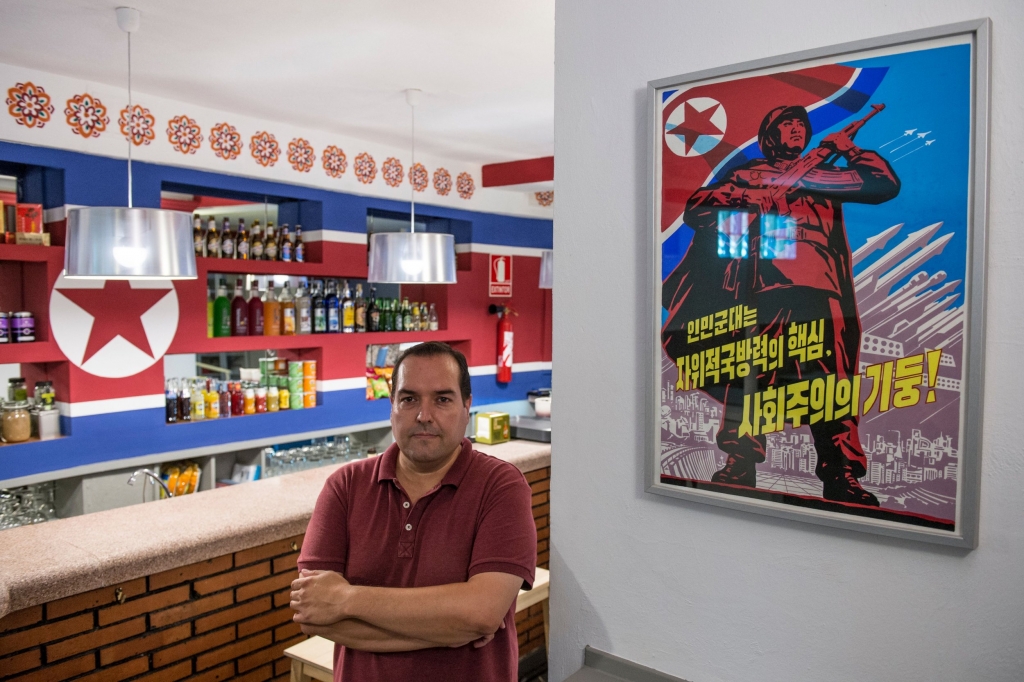 A North Korean-themed bar has opened in Spain