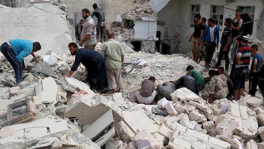 Regime Russian warplanes strike Aleppo killing 56