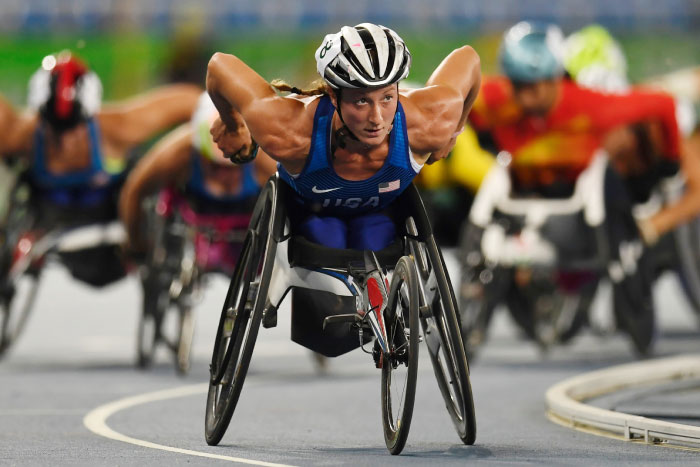 American Tatyana Mc Fadden wins the women’s 1,500m race at the Olympic Stadium during the Rio 2016 Paralympic Games Tuesday. — AFP