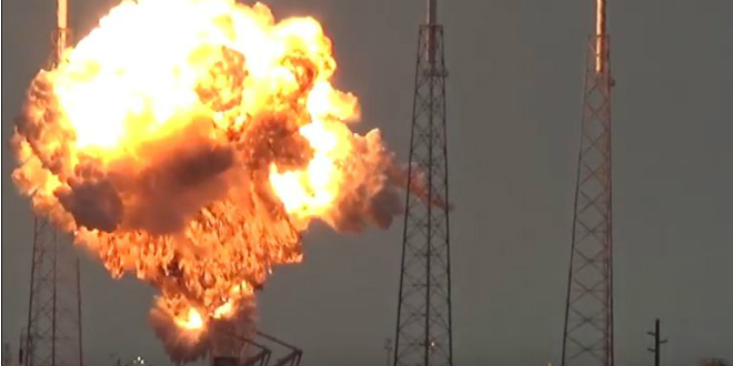 Amos COmmunications satellite explodes on launchpad