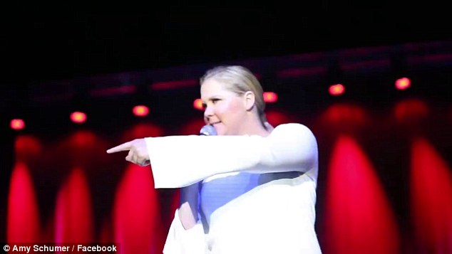 And you;re put Amy Schumer showed off her comedic cut down skills as threw a heckler out of her show in Sweden on Wednesday