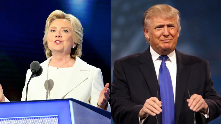 Hillary Clinton at DNC 2016 Donald Trump in 2013