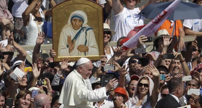 In a rare occasion nuns watch TV for Mother Teresa