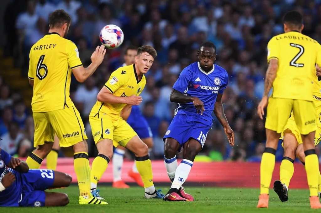 Moses nets first goal for Chelsea after 3 years in his team 3-2 win over Bristol Rovers