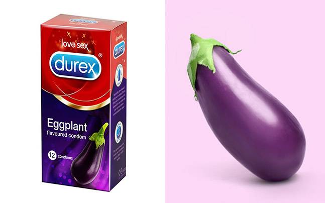 Aubergine flavoured condom by Durex