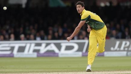 Australia's Mitchell Starc was hospitalised after being injured during training