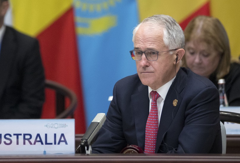 Australian PM Malcolm Turnbull with British PM Theresa May during the G20 Summit at Hangzhou China