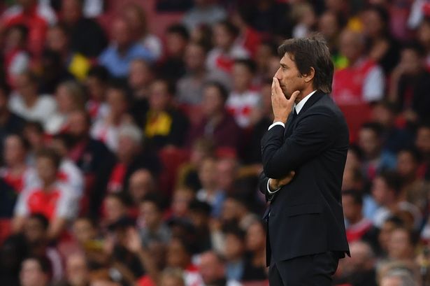 BEN STANSALL  AFP  Getty Images
Chelsea's Italian head coach Antonio Conte is left stunned from the touchline