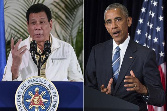 Barack Obama met briefly with Philippine leader Rodrigo Duterte on Wednesday