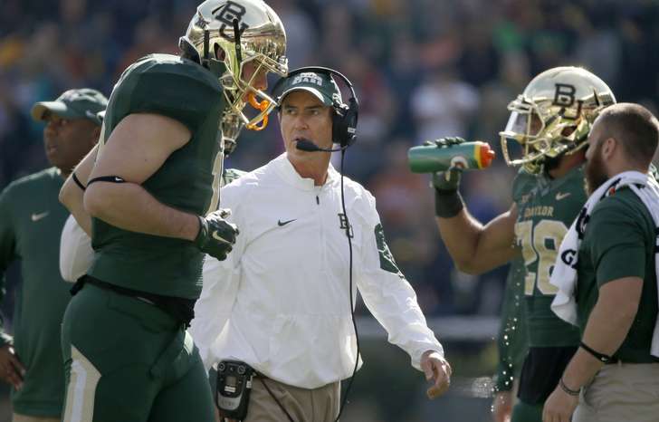 Jim Grobe says he didn't know about an indicted ex-player visiting Baylor's locker room