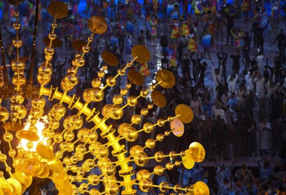 The Paralympic Cauldron is lit at the Maracana