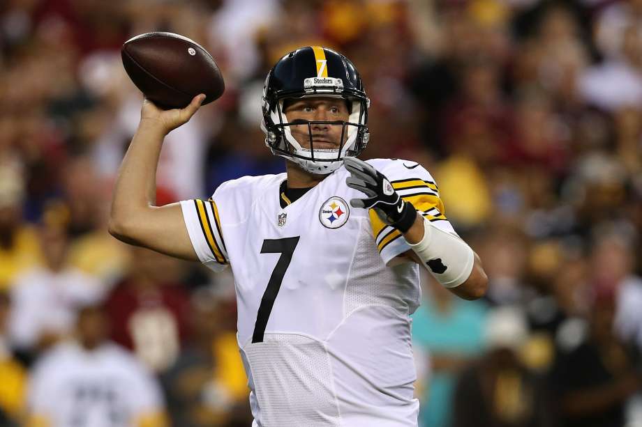 Steelers quarterback Ben Roethlisberger passed for three TDs and 300 yards in a season-opening rout of Washington