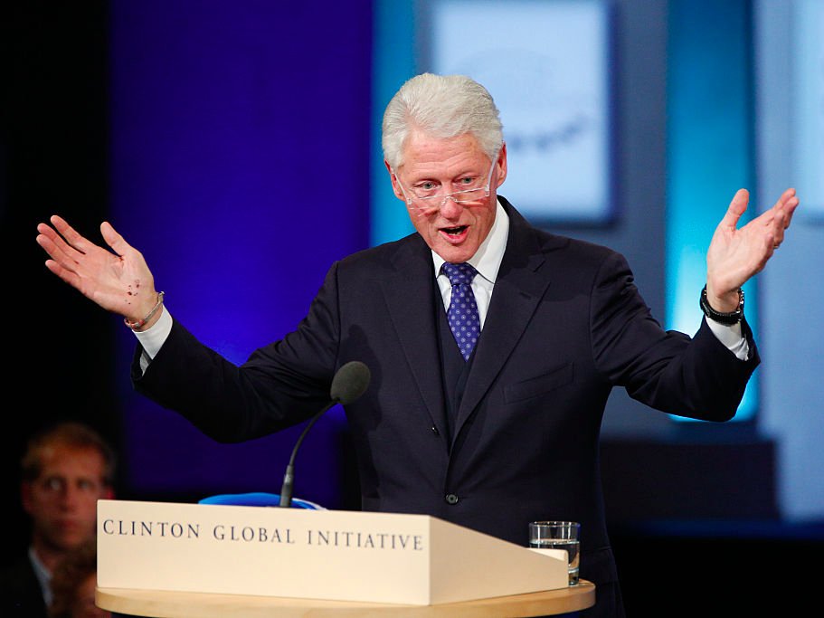 Bill Clinton addresses the Clinton Global Initiative in 2015.   JP Yim  Getty Images