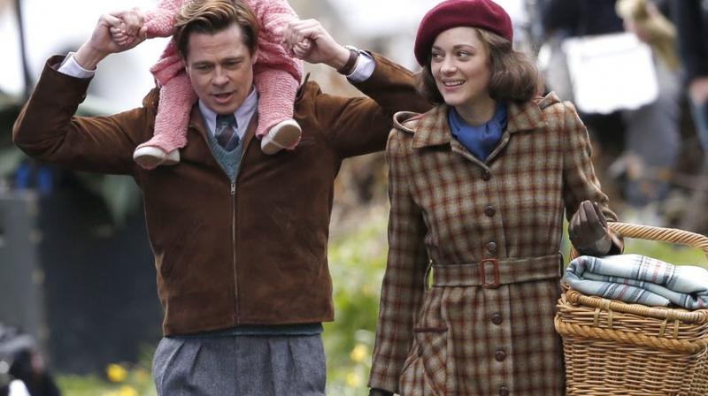 Brad Pitt and Marion Cotillard in a still from the film 'Allied&#039