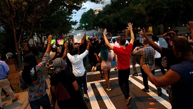 Charlotte protesters second night