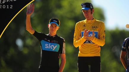 There is no suggestion of any wrongdoing by Sir Bradley Wiggins right and Chris Froome left