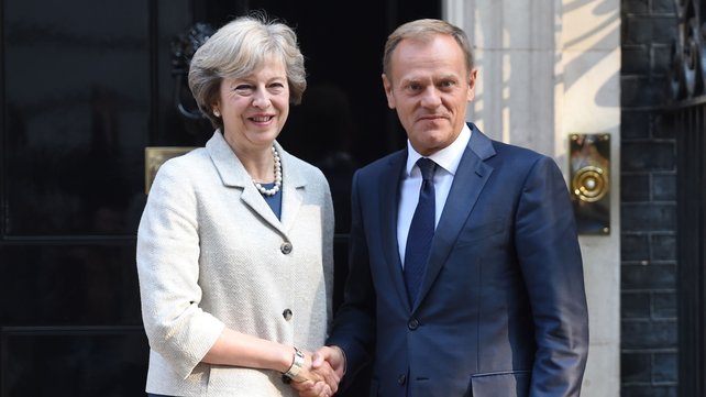 British PM Teresa May meets EC President Donald Tusk