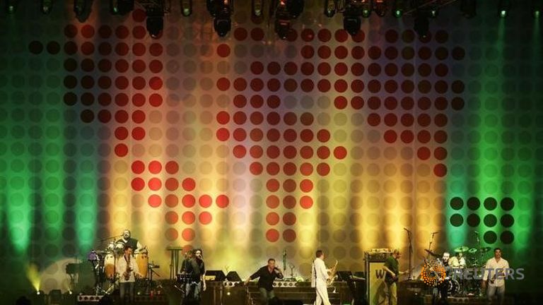 British reggae band UB40 perfoms during the Live Earth concert at The Dome in Johannesburg South Africa