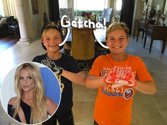 Britney Spears' Sons Scare the Living Daylights Out of Her in Funny Video: 'My Damn Kids'