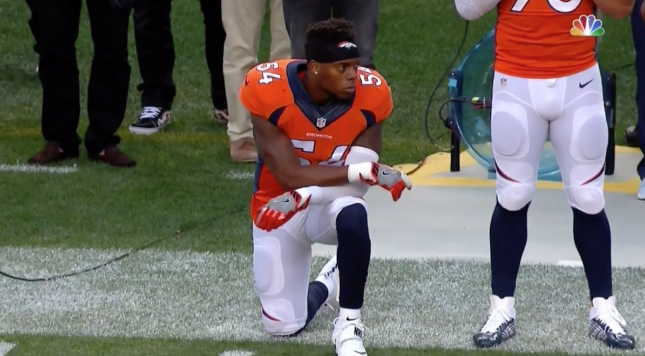 Broncs LB Brandon Marshall joins anthem protest by kneeling in NFL opener		Posted by	Liam Mc Guire on Sep 8 2016 21:09