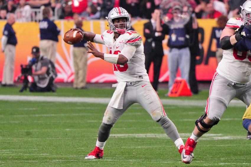 Buckeye fans will certainly miss J.T. Barrett but the future of the quarterback position continues to shine bright. Mandatory Credit Matt Kartozian-USA TODAY Sports