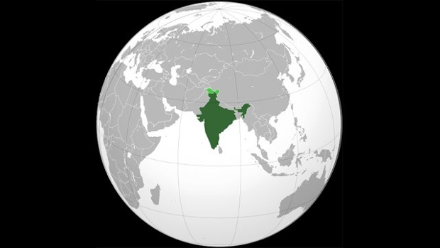 India globe