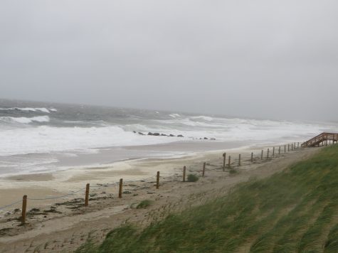 Hermine churn up the seas off Town Neck Beach in Sandwich Monday