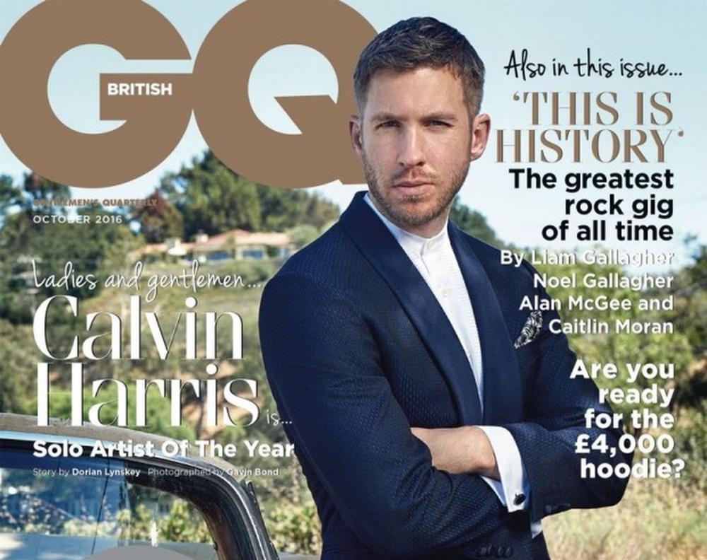 Calvin Harris on the cover of British GQ