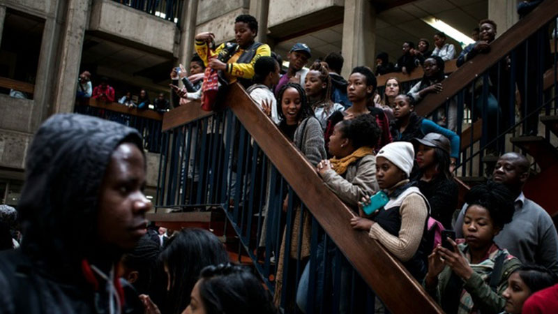 Campus protests erupt in South Africa over student fees