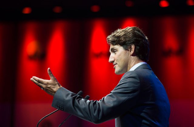 Canadian prime minister Justin Trudeau speaks to the Canadian China Business Council in Shanghai on Thursday