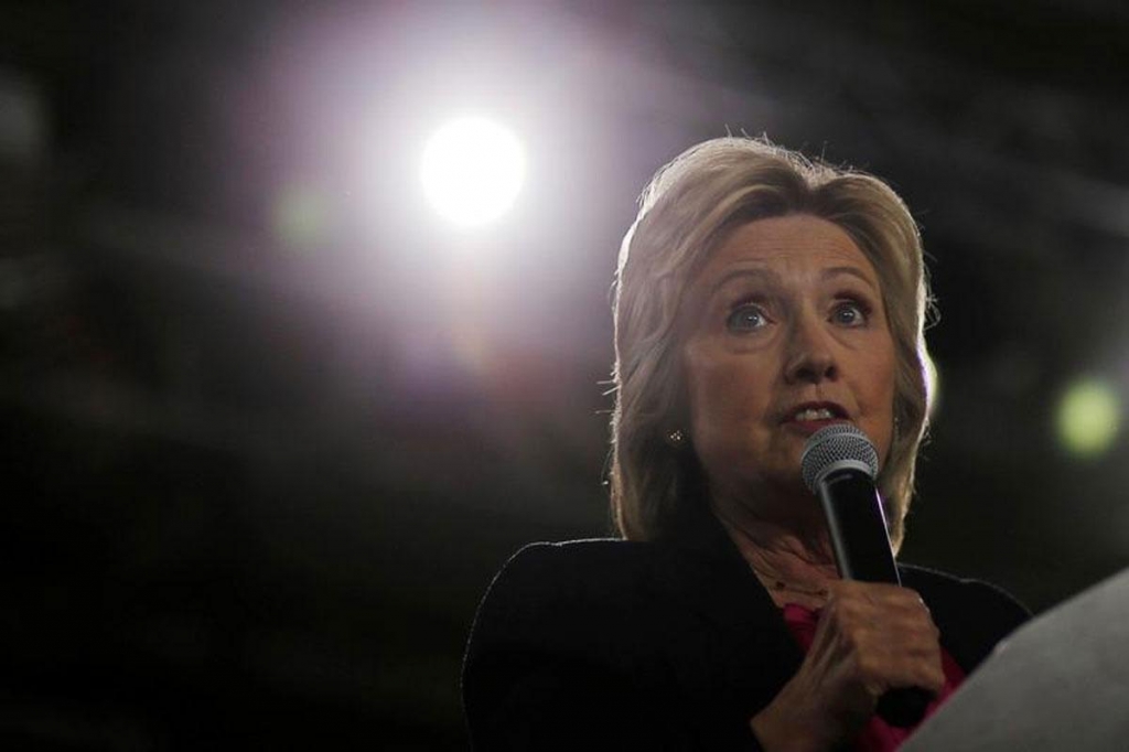 US Democratic presidential nominee Hillary Clinton speaks at a campaign Voter Registration Rally at the University of South Florida in Tampa Florida