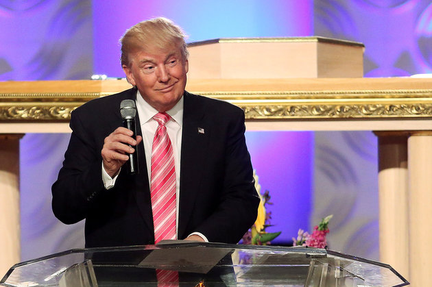 Carlo Allegri  Reuters
Republican presidential nominee Donald Trump attends a church service in Detroit