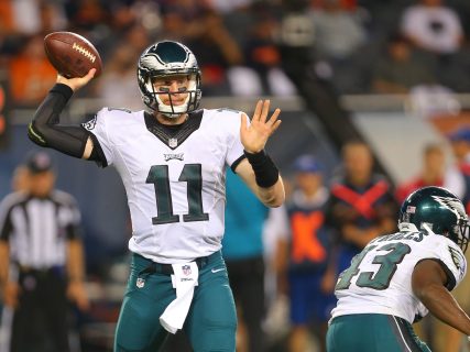 Carson Wentz rookie out of North Dakota State has yet to lose a game in the NFL