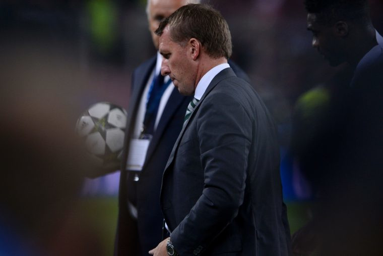 Celtic coach Brendan Rodgers after the club's record 7-0 defeat to Barcelona in the Champions League