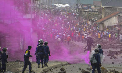 Protests turn violent in Congo capital, police officer lynched