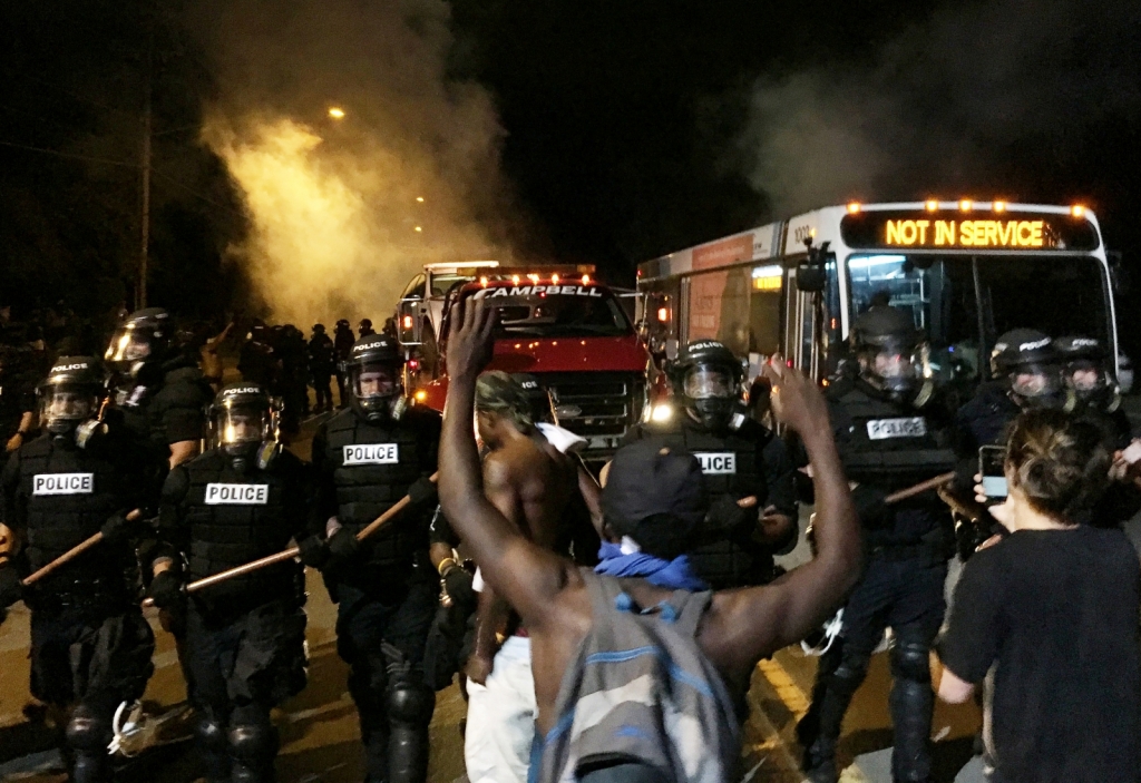 1 dead in officer-involved shooting in NC, protesters gather at scene