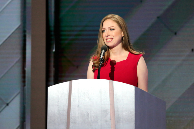 Chelsea Clinton speaks at the Democratic National Convention in July