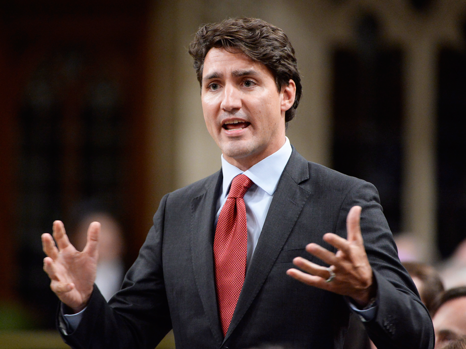 Justin Trudeau during question period in the House of Commons on Thursday