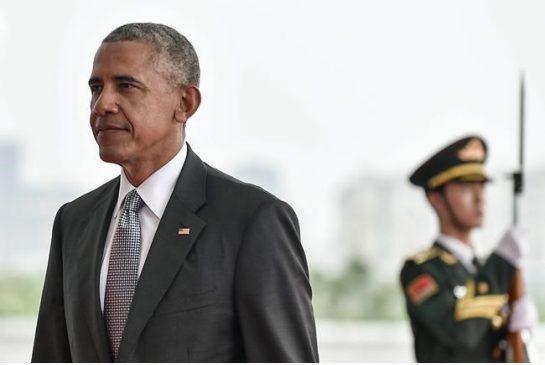 U.S. President Barack Obama arrives at the Hangzhou Exhibition Center to attend the G20 Summit Sunday Sept. 4 2016 in Hangzhou China