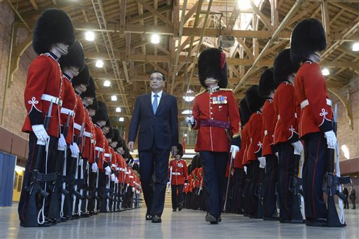 Premier of the State Council of the Peoples Republic of China Li Keqiang attends a welcoming ceremony with military honors in Ottawa on Thursday Sept. 22 2016