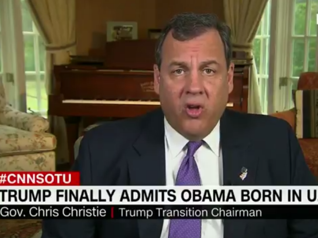 Chris Christie during an interview on CNN.   CNN