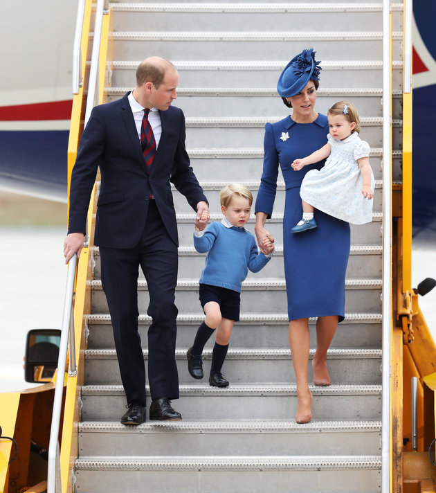 Chris Jackson via Getty Images
The whole family wore blue