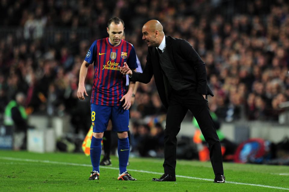 Iniesta and Guardiola